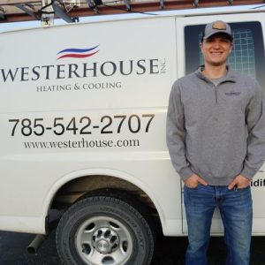Tanner, HVAC Tech team member, Westerhouse Heating and Air Conditioning, Eudora, KS